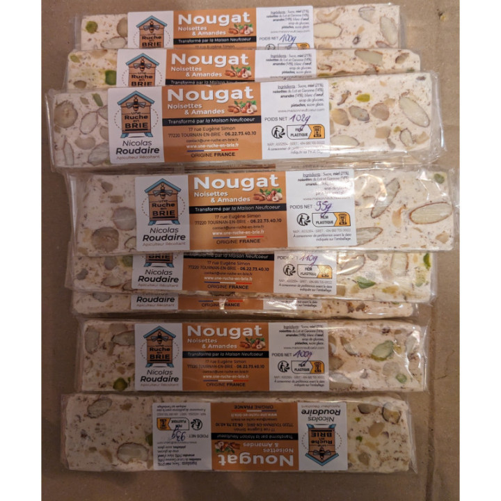 Nougat noisettes et amandes